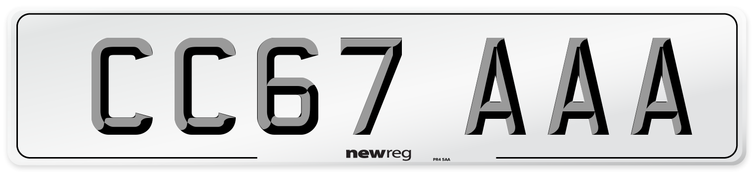 CC67 AAA Number Plate from New Reg